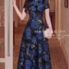 Váy Liền MDU6288 – Lụa Twist Satin Họa Tiết Xanh Dáng Xòe Thanh Lịch, Sang Trọng 2 Keep the models 202604171536 Mdu Fashion