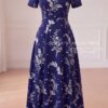 Váy Thiết Kế MDU6124 – Lụa Viscose Xanh Than Họa Tiết, Điểm Hoa Thủ Công Tinh Tế 14 ad Mdu Fashion