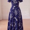 Váy Thiết Kế MDU6124 – Lụa Viscose Xanh Than Họa Tiết, Điểm Hoa Thủ Công Tinh Tế 13 dsfd Mdu Fashion
