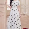 Váy Thiết Kế MDU6005 Mango Ý Trắng Họa Tiết Thanh Lịch, Nhẹ Nhàng Và Nữ Tính Đầy Tinh Tế 1 Váy Thiết Kế MDU6005