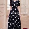 Váy Thiết Kế MDU6006 Mango Ý Đen Họa Tiết Sang Trọng, Thanh Lịch Và Quyền Lực Đầy Cuốn Hút 8 photo 2026 03 06 09 53 39 3 Mdu Fashion