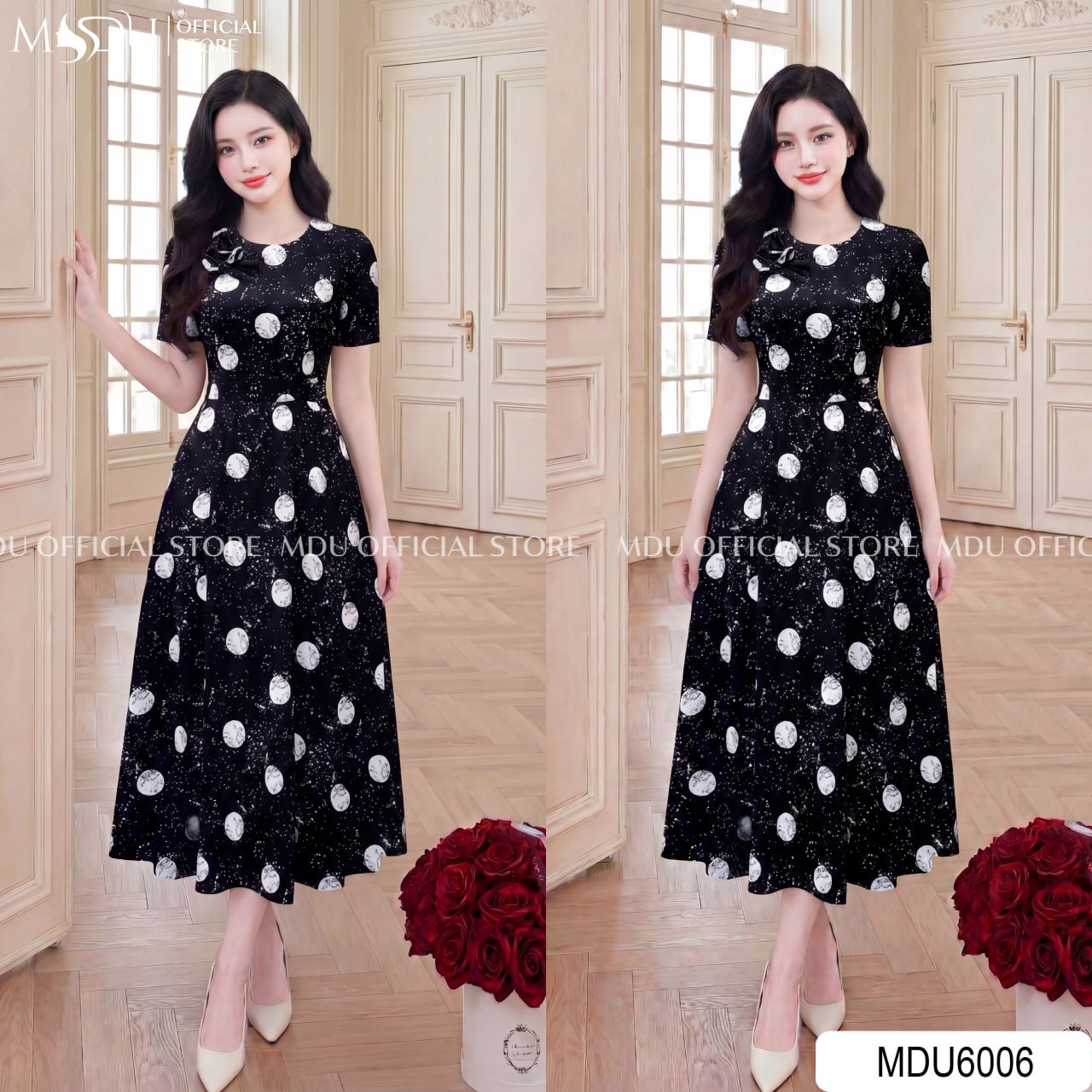 Váy Thiết Kế MDU6006 Mango Ý Đen Họa Tiết Sang Trọng, Thanh Lịch Và Quyền Lực Đầy Cuốn Hút 6 Váy Thiết Kế MDU6006 Mango Ý Đen Họa Tiết Sang Trọng, Thanh Lịch Và Quyền Lực Đầy Cuốn Hút - Ảnh 5