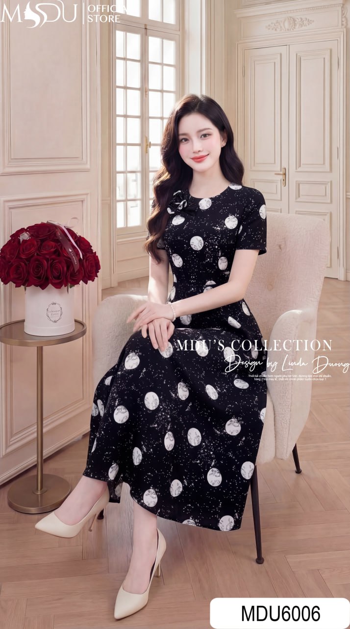 Váy Thiết Kế MDU6006 Mango Ý Đen Họa Tiết Sang Trọng, Thanh Lịch Và Quyền Lực Đầy Cuốn Hút 4 Váy Thiết Kế MDU6006 Mango Ý Đen Họa Tiết Sang Trọng, Thanh Lịch Và Quyền Lực Đầy Cuốn Hút - Ảnh 3
