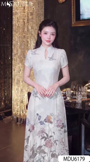 Alternative view of Váy Thiết Kế MDU6179 Mango Ý Cao Cấp Sắc Trắng Họa Tiết, Trang Nhã Và Thanh Lịch Trong Từng Khoảnh Khắc