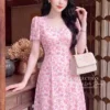 Váy Thiết Kế MDU6012 Tơ Óng Hàn Cao Cấp Sắc Hồng Họa Tiết, Ngọt Ngào Và Duyên Dáng Đầy Nữ Tính 11 photo 2026 08 27 10 28 25 4 3 11zon Mdu Fashion