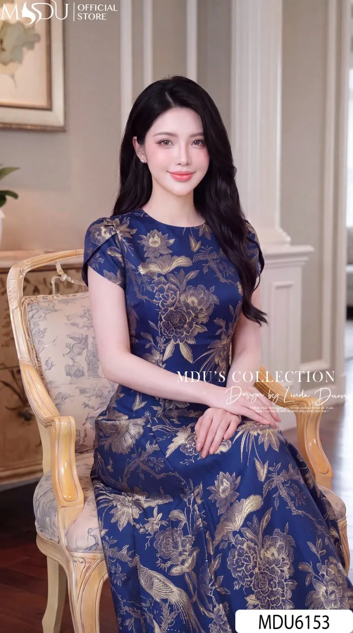 Váy Thiết Kế MDU6153 Mango Ý Cao Cấp Họa Tiết Xanh Thanh Nhã, Trẻ Trung Và Duyên Dáng 5 Váy Thiết Kế MDU6153 Mango Ý Cao Cấp Họa Tiết Xanh Thanh Nhã, Trẻ Trung Và Duyên Dáng - Ảnh 4