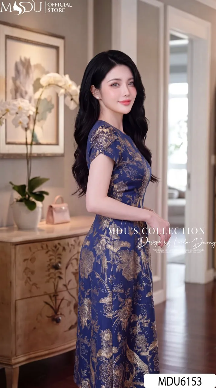 Váy Thiết Kế MDU6153 Mango Ý Cao Cấp Họa Tiết Xanh Thanh Nhã, Trẻ Trung Và Duyên Dáng 6 Váy Thiết Kế MDU6153 Mango Ý Cao Cấp Họa Tiết Xanh Thanh Nhã, Trẻ Trung Và Duyên Dáng - Ảnh 5