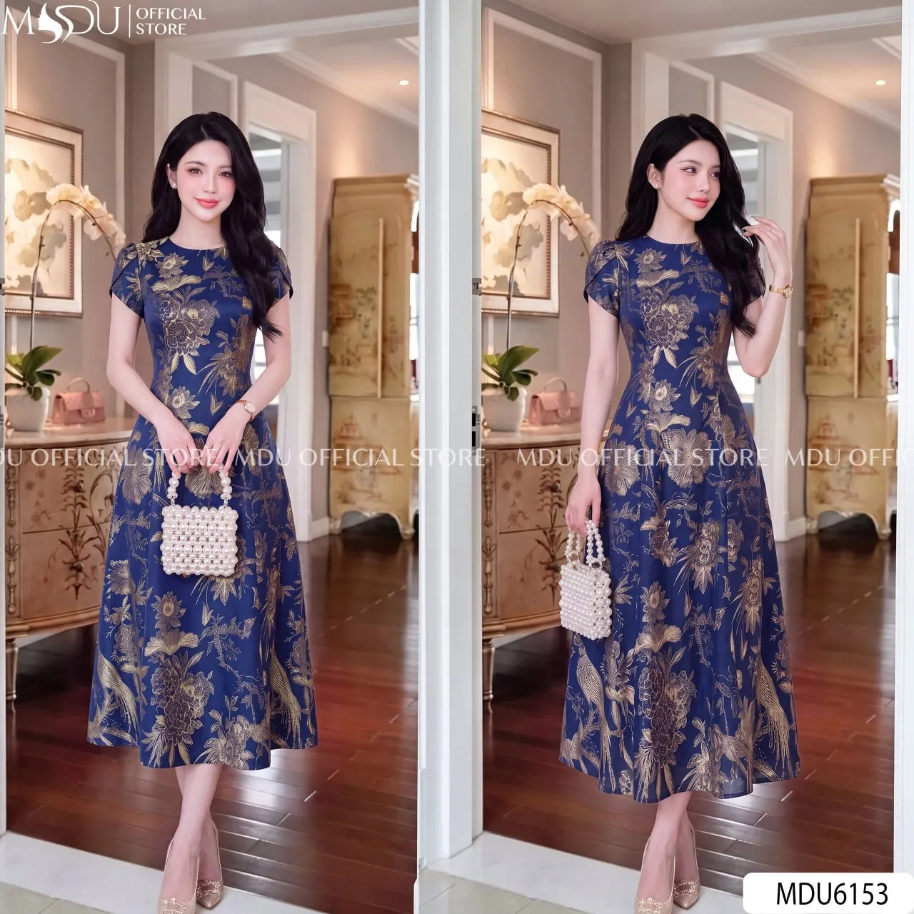 Váy Thiết Kế MDU6153 Mango Ý Cao Cấp Họa Tiết Xanh Thanh Nhã, Trẻ Trung Và Duyên Dáng 7 Váy Thiết Kế MDU6153 Mango Ý Cao Cấp Họa Tiết Xanh Thanh Nhã, Trẻ Trung Và Duyên Dáng - Ảnh 6