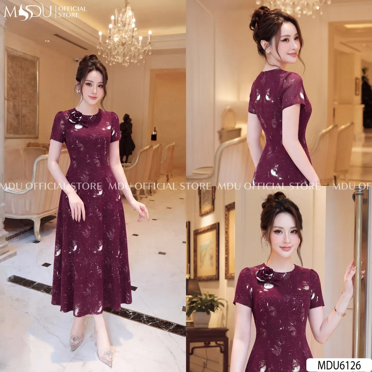 Váy Thiết Kế MDU6126 Lụa Viscose In Hoa Cao Cấp Sắc Đỏ Rạng Rỡ, Nữ Tính Và Cuốn Hút Trong Từng Khoảnh Khắc 8 Váy Thiết Kế MDU6126 Lụa Viscose In Hoa Cao Cấp Sắc Đỏ Rạng Rỡ, Nữ Tính Và Cuốn Hút Trong Từng Khoảnh Khắc - Ảnh 6