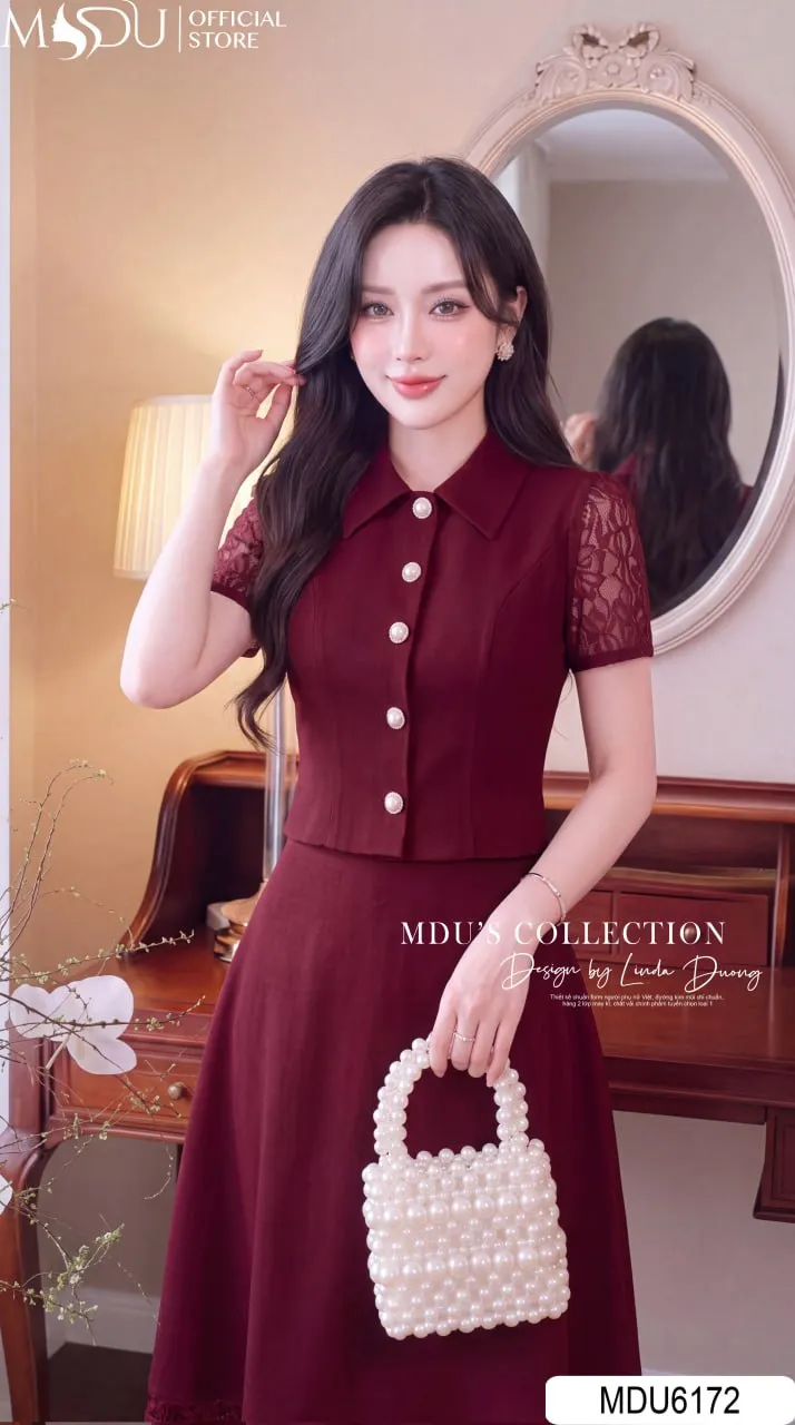 Set Váy Thiết Kế MDU6172 Gold Nhật Cao Cấp Sắc Đỏ Quyền Lực, Kiêu Sa Và Quý Phái Trong Từng Chi Tiết 6 Set Váy Thiết Kế MDU6172 Gold Nhật Cao Cấp Sắc Đỏ Quyền Lực, Kiêu Sa Và Quý Phái Trong Từng Chi Tiết - Ảnh 4
