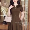 Váy Liền MDU6136 – Nâu Sang Trọng, Tinh Tế Với Hoa Cuốn Thủ Công 9 photo 2026 09 27 09 09 34 11zon Mdu Fashion
