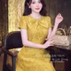 Váy Liền MDU6016 Gấm Vân Nổi Cao Cấp Dáng Xòe Thanh Lịch Phối Nơ Sang Trọng 11 photo 2026 09 27 10 03 25 11zon Mdu Fashion