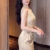 Váy Thiết Kế MDU6148 Lụa Satin Cao Cấp Dáng Ôm Dài Họa Tiết Hoa Vàng, Đính Hoa 3D Nữ Tính 9 photo 2026 09 27 11 48 56 11zon Mdu Fashion