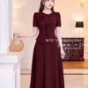 Set Thiết Kế MDU6518 – Chéo Nhật Đỏ Rượu Vang, Áo Peplum Phối Hoa Thủ Công 10 11 5 11zon Mdu Fashion