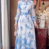 Váy Thiết Kế MDU6538 – Tơ Hàn Trắng Hoa Hồng Xanh Dương, Đai Liền Tôn Eo 12 14 5 copy 2 11zon Mdu Fashion