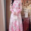 Váy Thiết Kế MDU6537 – Tơ Hàn Trắng Họa Tiết Hoa Hồng, Đai Liền Eo Thanh Lịch 1 16 5 copy 2 2 11zon Mdu Fashion