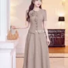 Set Thiết Kế MDU6504 – Xước Thái Nâu Nude, Áo Peplum Phối Hoa Cuốn Thủ Công 15 1 11zon 2 Mdu Fashion