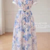 Váy Thiết Kế MDU6484 – Tơ Óng Hàn Kem Hồng, Họa Tiết Phong Cảnh Xanh Pastel Thanh Lịch 16 1 3 11zon Mdu Fashion