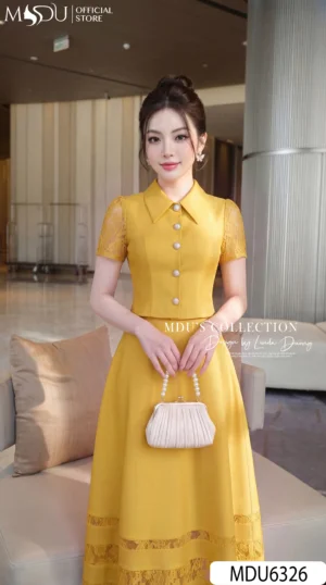 Alternative view of Set Váy MDU6326 Gold Nhật Cao Cấp – Thanh Lịch, Rạng Rỡ Và Đầy Nữ Tính