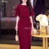 Set Thiết Kế MDU6501 – Lụa Ngọc Trai Đỏ Đô, Phối Hoa 3D Cuốn Thủ Công Sang Trọng 1 3 2 4 11zon Mdu Fashion