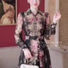 Váy Thiết Kế MDU6545 – Tơ Hàn Hoa Lớn Nền Đen, Đai Liền Tôn Eo Sang Trọng 9 3 3 11zon Mdu Fashion