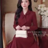 Set Thiết Kế MDU6671 – Gold Nhật Đỏ Đô, Nơ Cổ Phối Cúc Ánh Kim Sang Trọng 13 3 3 11zon Mdu Fashion