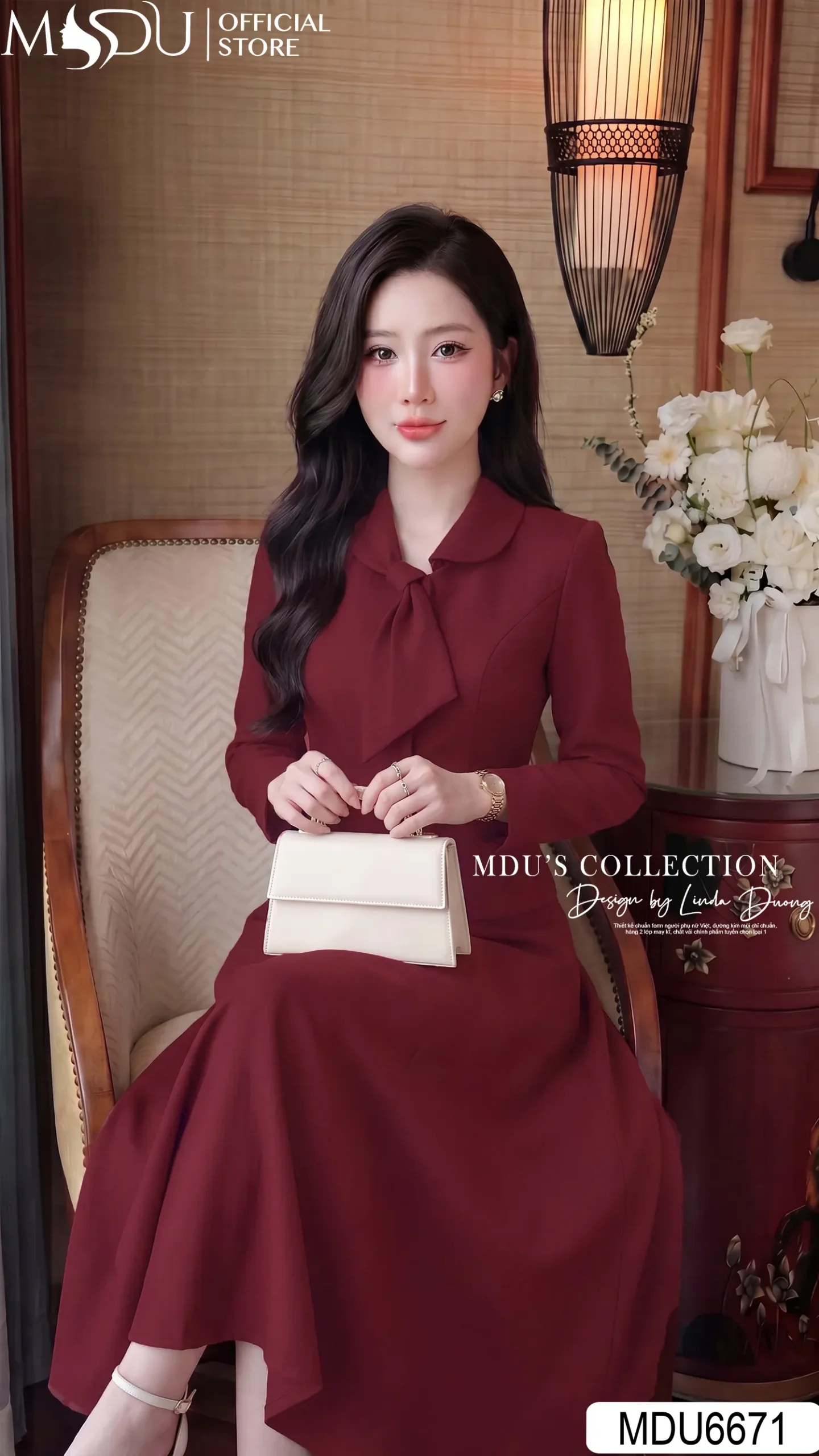 Set Thiết Kế MDU6671 – Gold Nhật Đỏ Đô, Nơ Cổ Phối Cúc Ánh Kim Sang Trọng 6 Set Thiết Kế MDU6671 – Gold Nhật Đỏ Đô, Nơ Cổ Phối Cúc Ánh Kim Sang Trọng - Ảnh 4