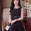 Váy Thiết Kế MDU6758 – Gold Nhật Đen, Cổ Đính Cườm Liền Phối Eo Cách Điệu 8 4 9 1 11zon Mdu Fashion
