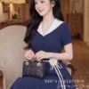 Váy Thiết Kế MDU6606 – Xanh Navy Thanh Lịch, Phối Cổ Trắng Tinh Tế, Nhấn Eo Nữ Tính 10 6606 4 11zon Mdu Fashion