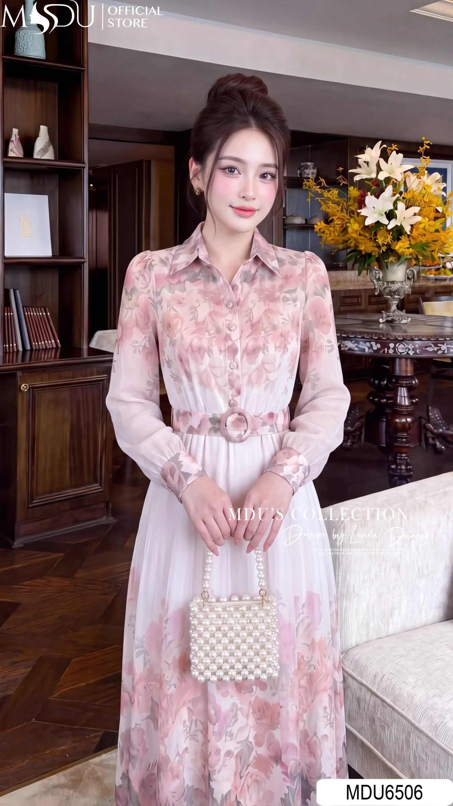 Váy Thiết Kế MDU6506 – Tơ Óng Hàn Hoa Loang Hồng Khói, Đai Liền Tôn Eo 29 Váy Thiết Kế MDU6506 – Tơ Óng Hàn Hoa Loang Hồng Khói, Đai Liền Tôn Eo