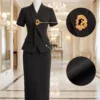 Set Thiết Kế MDU6690 – Gold Nhật Đen, Vest Cách Điệu Phối Tag Cài Rời Sang Trọng 16 Change dress color to black 4K 20260915100550 2 11zon Mdu Fashion
