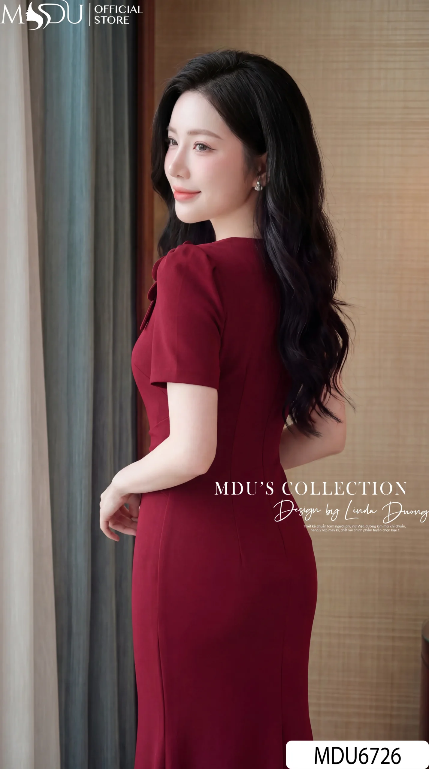 Váy Thiết Kế MDU6726 – Xleo Hàn Đỏ Đô, Dáng Đuôi Cá Phối Hoa 3D Thủ Công 7 Váy Thiết Kế MDU6726 – Xleo Hàn Đỏ Đô, Dáng Đuôi Cá Phối Hoa 3D Thủ Công - Ảnh 5