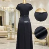 Váy Thiết Kế MDU6631 – Twist Satin Đen, Hoa Thủ Công Phối Tùng Cách Điệu Sang Trọng 17 Designing back view of dress 202608171354 2 11zon Mdu Fashion