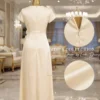 Váy Thiết Kế MDU6633 – Twist Satin Kem, Phối Hoa Thủ Công Đính Eo 14 Dress back view display 4K 202608051505 11zon Mdu Fashion