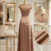 Váy Thiết Kế MDU6624 – Twist Satin Nâu, Nhún Eo Phối Hàng Ngọc Đính Thủ Công 17 Dress back view display 4K 202608061124 1 11zon Mdu Fashion
