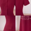 Váy Thiết Kế MDU6677 – Chéo Tuyết Đỏ Ruby, Hoa Cài Rời Thanh Lịch 17 Dress model in outfit 4K 202608080915 11zon Mdu Fashion