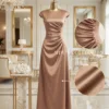 Váy Thiết Kế MDU6624 – Twist Satin Nâu, Nhún Eo Phối Hàng Ngọc Đính Thủ Công 16 Dress on mannequin catalog 4K 202608061123 2 11zon Mdu Fashion