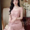 Váy Thiết Kế MDU6913 – Tuyn Thêu Họa Tiết Hồng Phấn, Dáng Xòe Công Chúa 9 Dressing model in clothing 4K 20260910144745 11zon Mdu Fashion