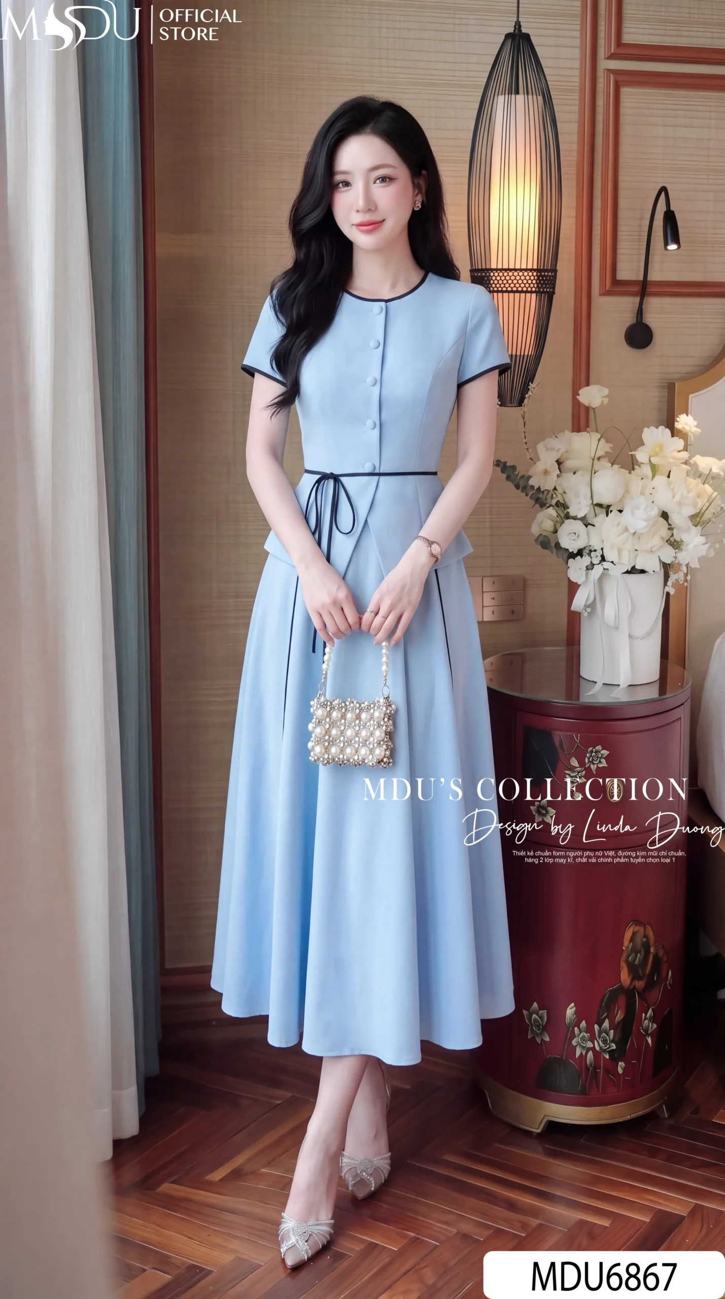 Set Thiết Kế MDU6867 Mango Ý Xanh Baby Thanh Lịch, Trẻ Trung Và Nữ Tính