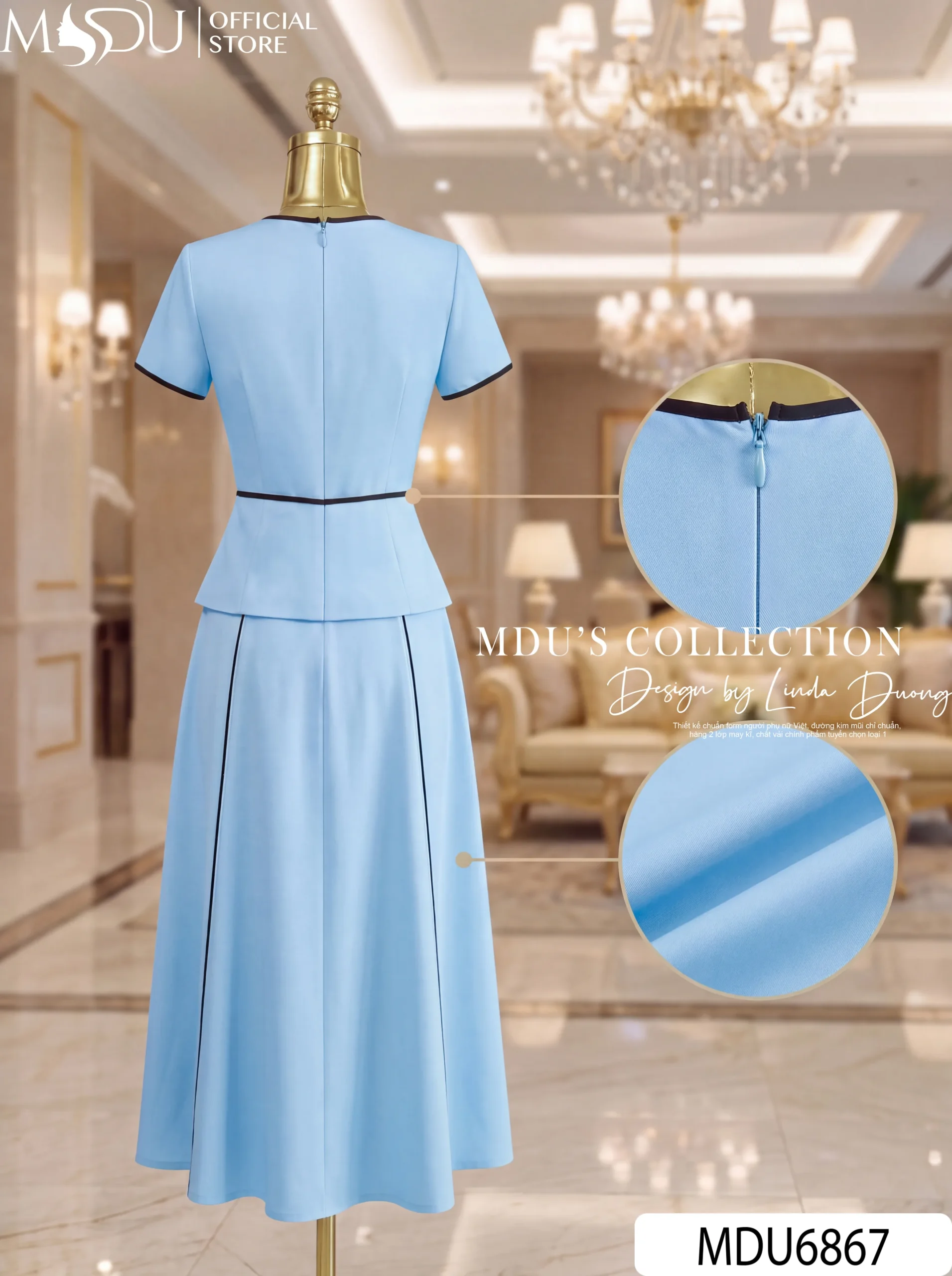 Set Thiết Kế MDU6867 Mango Ý Xanh Baby Thanh Lịch, Trẻ Trung Và Nữ Tính 6 Set Thiết Kế MDU6867 Mango Ý Xanh Baby Thanh Lịch, Trẻ Trung Và Nữ Tính - Ảnh 5