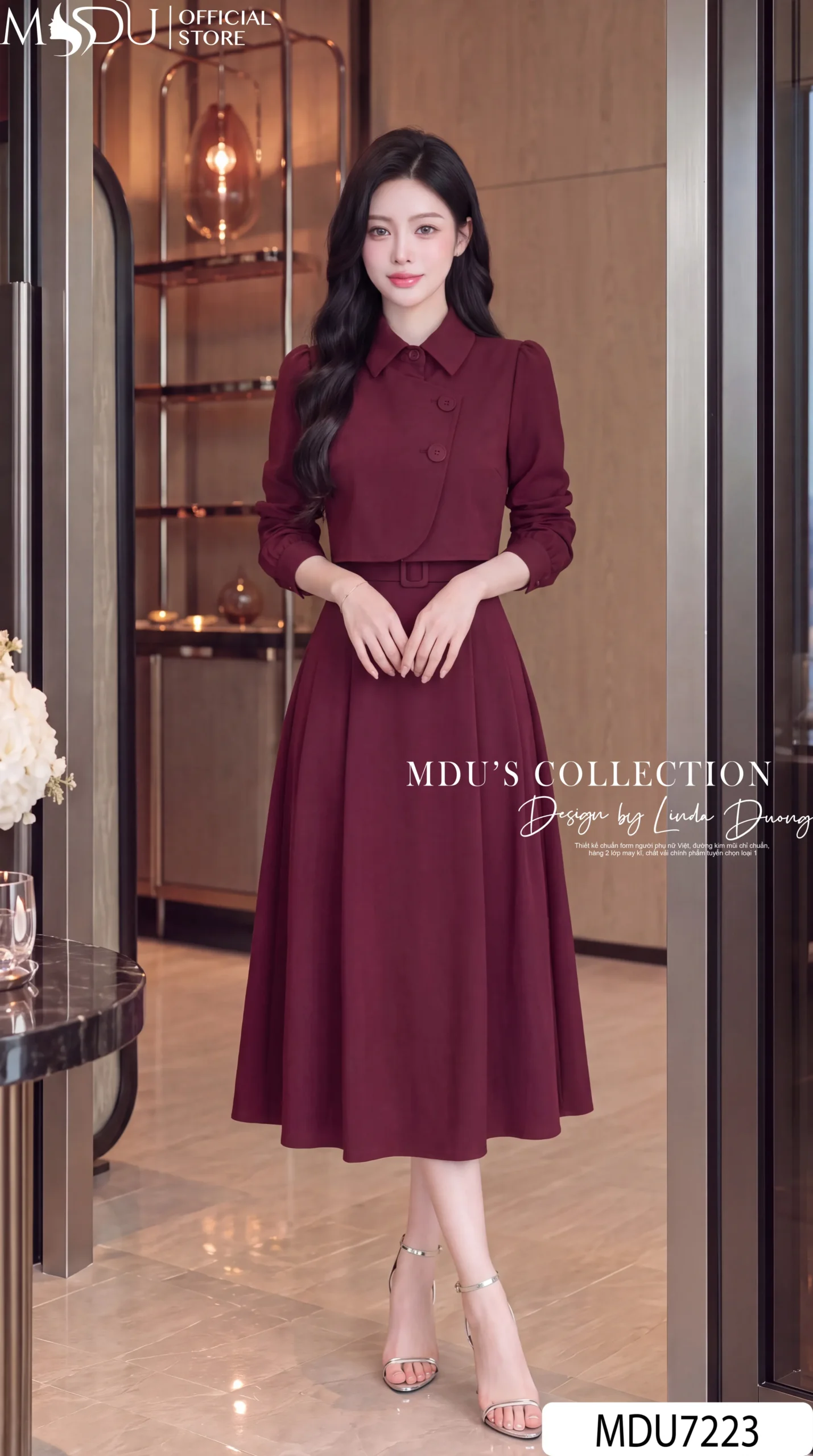 Set Thiết Kế MDU7223 Gold Nhật Đỏ Đô Sang Trọng Thanh Lịch