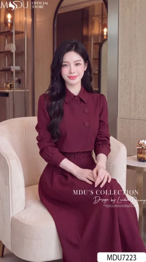 Alternative view of Set Thiết Kế MDU7223 Gold Nhật Đỏ Đô Sang Trọng Thanh Lịch