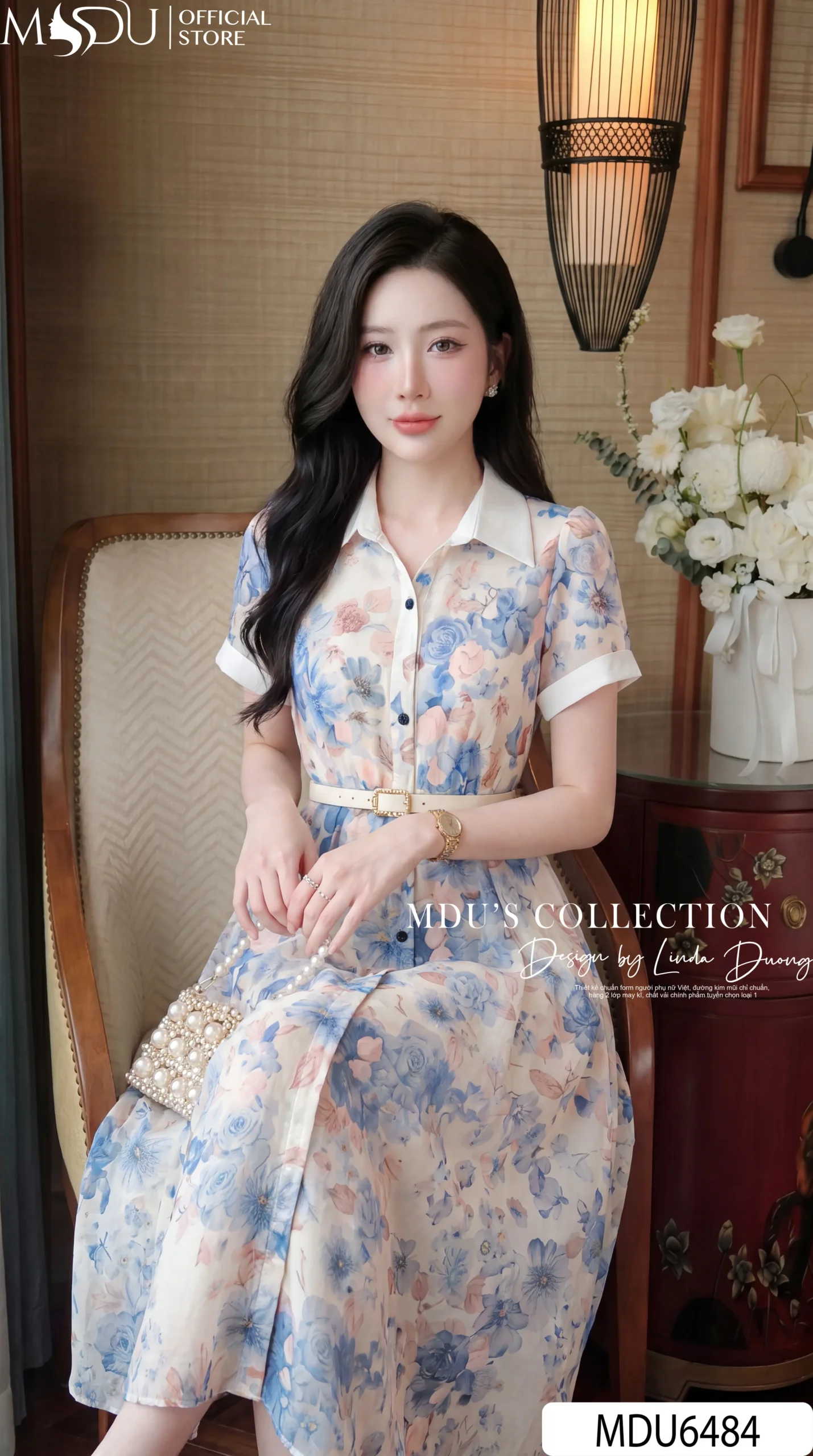Váy Thiết Kế MDU6484 – Tơ Óng Hàn Kem Hồng, Họa Tiết Phong Cảnh Xanh Pastel Thanh Lịch 7 Váy Thiết Kế MDU6484 – Tơ Óng Hàn Kem Hồng, Họa Tiết Phong Cảnh Xanh Pastel Thanh Lịch - Ảnh 5