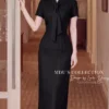 Váy Thiết Kế MDU6699 – Xước Thái Đen, Dáng Bút Chì Phối Nơ Bản Lớn Thanh Lịch 11 Match dress colors 4K 202608100923 11zon Mdu Fashion