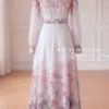 Váy Thiết Kế MDU6506 – Tơ Óng Hàn Hoa Loang Hồng Khói, Đai Liền Tôn Eo 15 Reduce pleats on waist 4K 202607180906 11zon Mdu Fashion