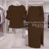 Set Thiết Kế MDU6525 – Lụa Ngọc Trai Nâu Socola, Phối Hoa 3D Cuốn Thủ Công 14 Replace dress in image 4K 202607191441 1 11zon Mdu Fashion