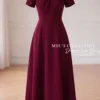 Váy Thiết Kế MDU6565 – Gold Nhật Đỏ Rượu Vang, Phối Ốc Hợp Kim Đính Cổ Sang Trọng 15 Replace dress in photo 4K 202607181540 11zon Mdu Fashion