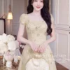 Váy Thiết Kế MDU6720 – Tuyn Thêu Họa Tiết Màu Kem, Dáng Xòe Công Chúa Duyên Dáng 12 Replace model outfit in photo 4K 202609080822 11zon Mdu Fashion