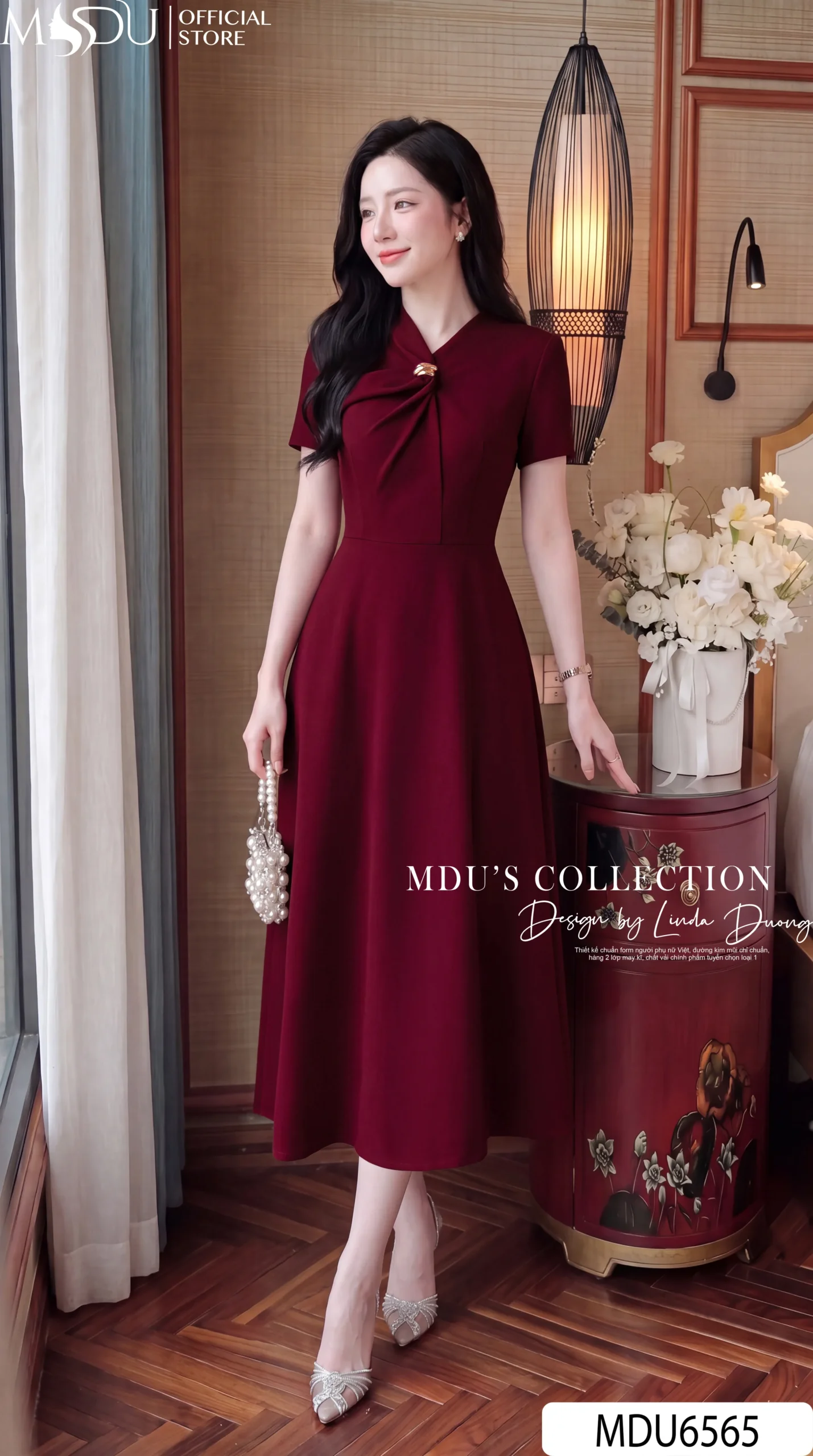Váy Thiết Kế MDU6565 – Gold Nhật Đỏ Rượu Vang, Phối Ốc Hợp Kim Đính Cổ Sang Trọng 29 Váy Thiết Kế MDU6565 – Gold Nhật Đỏ Rượu Vang, Phối Ốc Hợp Kim Đính Cổ Sang Trọng