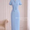 Váy Thiết Kế MDU6697 – Xước Thái Xanh Baby, Nơ Cổ Bản Lớn Tôn Nét Thanh Lịch 15 Thay vay manocanh vao anh 4K 20260916101804 1 Mdu Fashion